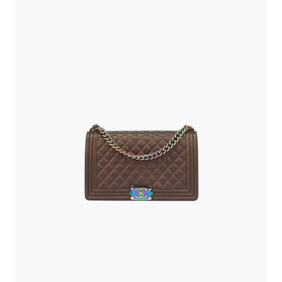 CHANEL Large Brown Iridescent Boy Bag C-A32851 - Picture 1 of 1